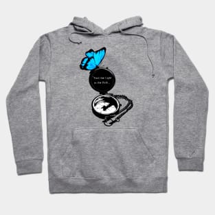 Blue butterfly | Compass | Quote Hoodie